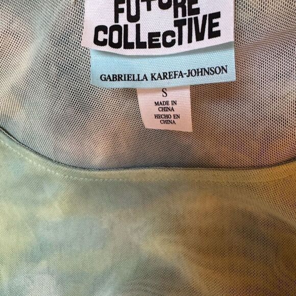 Future Collective x Gabriella Karefa-Johnson mesh tie dye crop top size Small - Picture 7 of 8